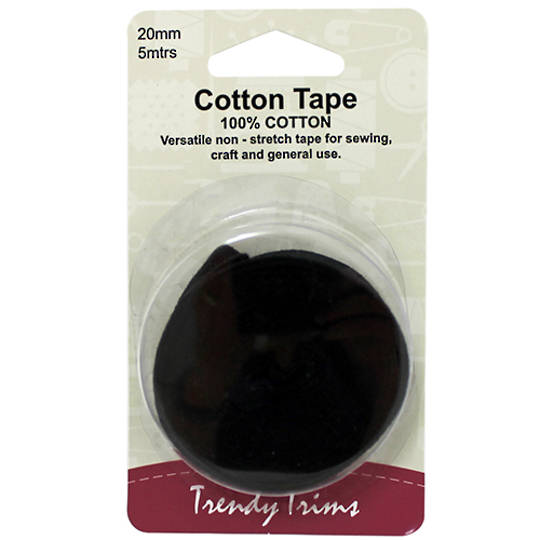Cotton Tape 20mm Black
